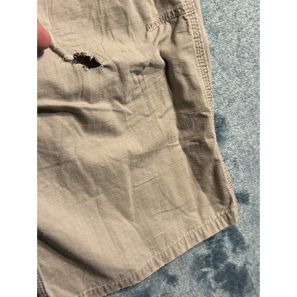 Carhartt 100274 Mens 46x30 Relaxed Fit Ripstop Cargo Work Pants Tan Khaki FLAW - Picture 7 of 8